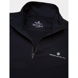 Ronhill Womens Sweatshirt Core Thermal ½ Zip Black/Bright White