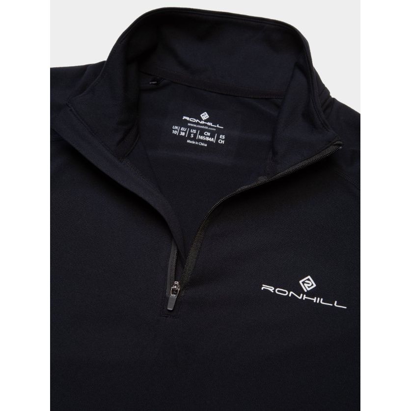Ronhill Womens Sweatshirt Core Thermal ½ Zip Black/Bright White