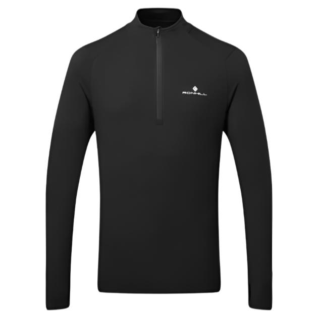 Ronhill Mens Core Thermal ½ Zip Black/Bright White