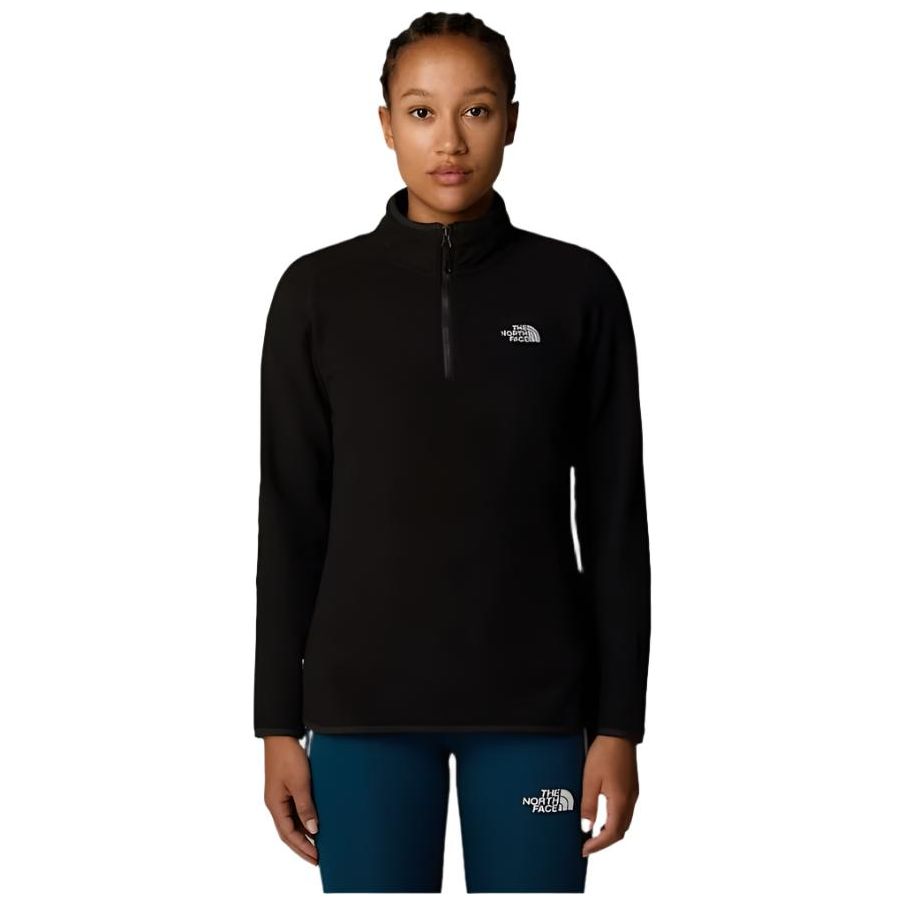 The North Face Womens 100 Glacier 1/4 Zip Black