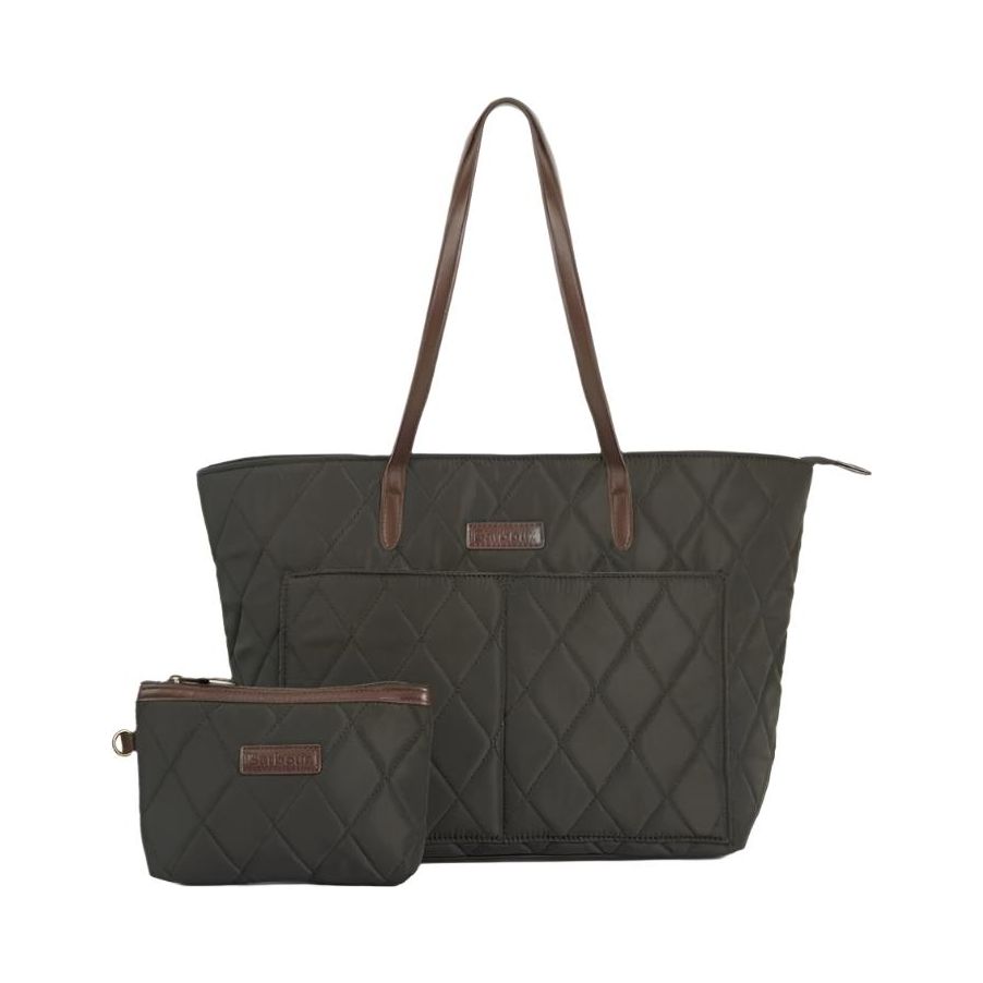 Barbour Womens Bag Quilted Tote Olive