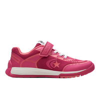 Clarks girls' pink lace-up trainer