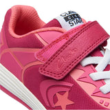 Clarks girls' pink lace-up trainer