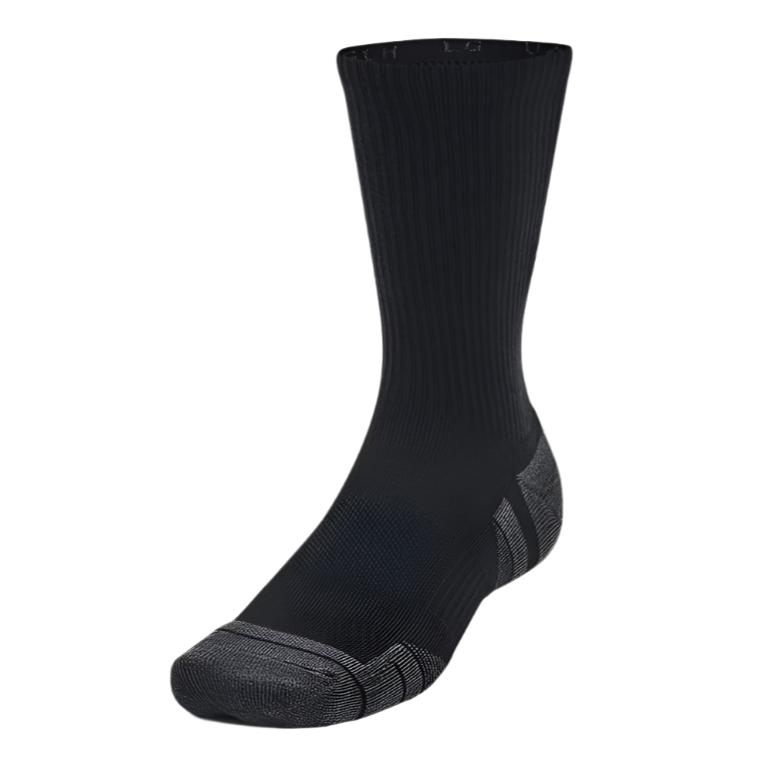 Under Armour Unisex Socks 3-Pack Crew Performance Tech Black
