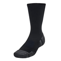 Under Armour Unisex Socks 3-Pack Crew Performance Tech Black