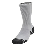 Under Armour Unisex Socks 3-Pack Crew Performance Tech Mod Gray/White