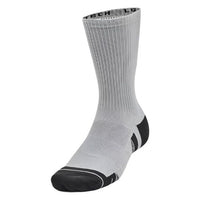 Under Armour Unisex Socks 3-Pack Crew Performance Tech Mod Gray/White