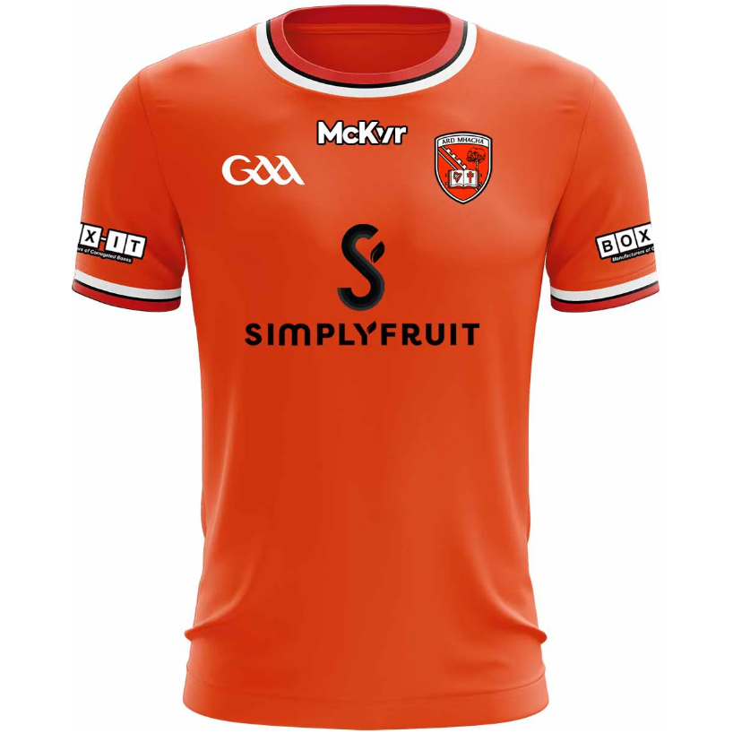 McKeever Adults Armagh Home Jersey 24/25 Player Fit Orange