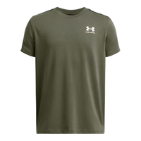 Under Armour Boys T-Shirt Icon Taped SS Marine OD Green/White