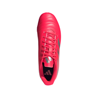 Adidas women's white and red leather boot