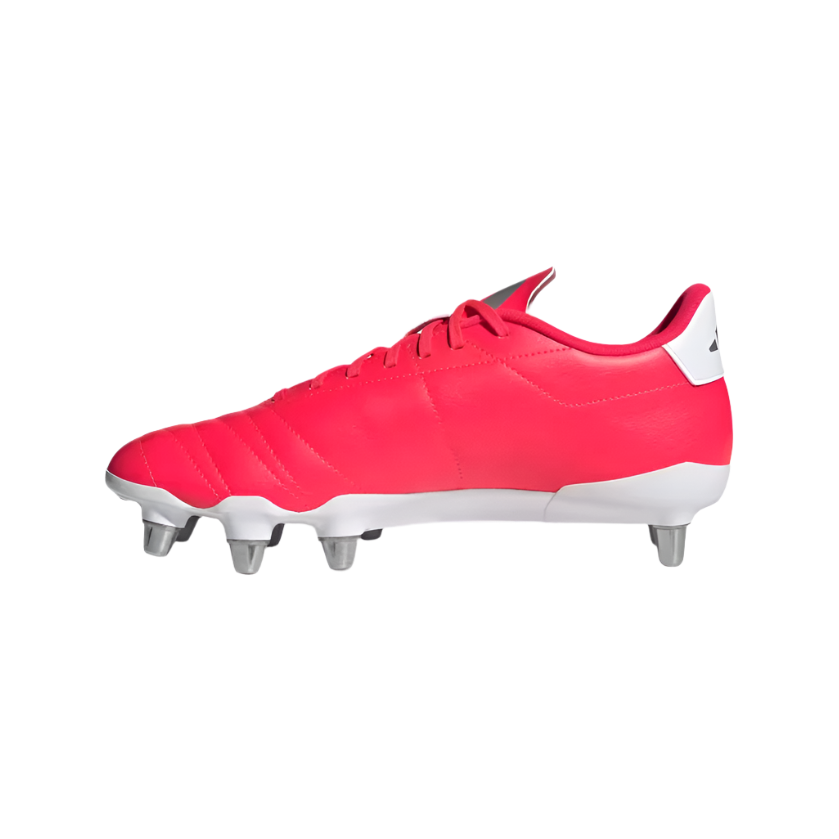 Adidas women's white and red leather boot