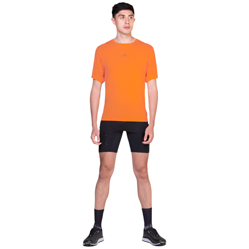Ronhill Mens Tee Tech S/S Tangelo/Black
