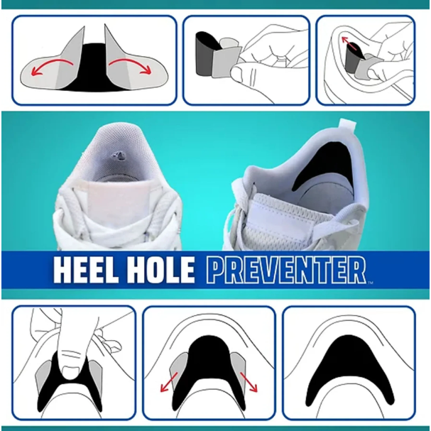 Trainer Armour black big heel hole preventer