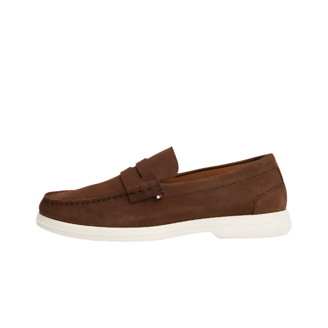 Tommy Hilfiger Mens Shoe Nubuck P Loafer Legacy Brown