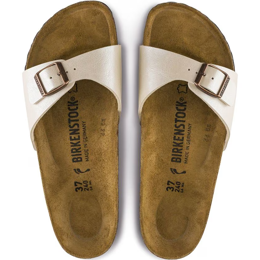 Birkenstock Womens Sandal Madrid Graceful Pearl White
