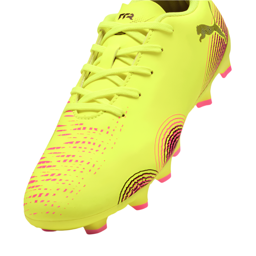 Puma Junior Football Boots Future 8 Play FG/AG Yellow/Black/Sun Struck