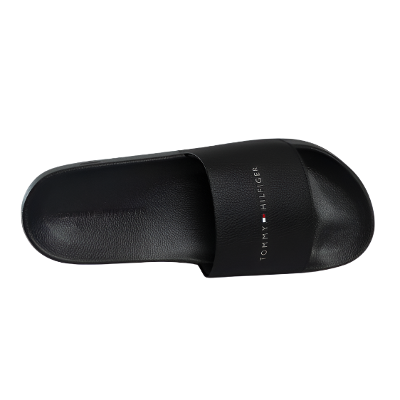 Tommy Hilfiger Mens Slider NYC Pool Slide Black