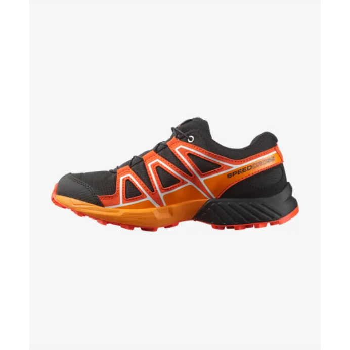 Salomon kids' black lace-up trainer