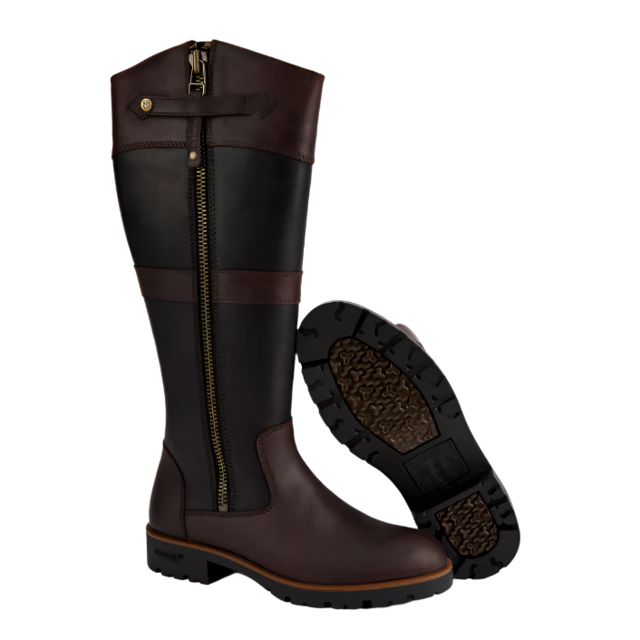 Dubarry Womens Boot Roundstone Black/Brown