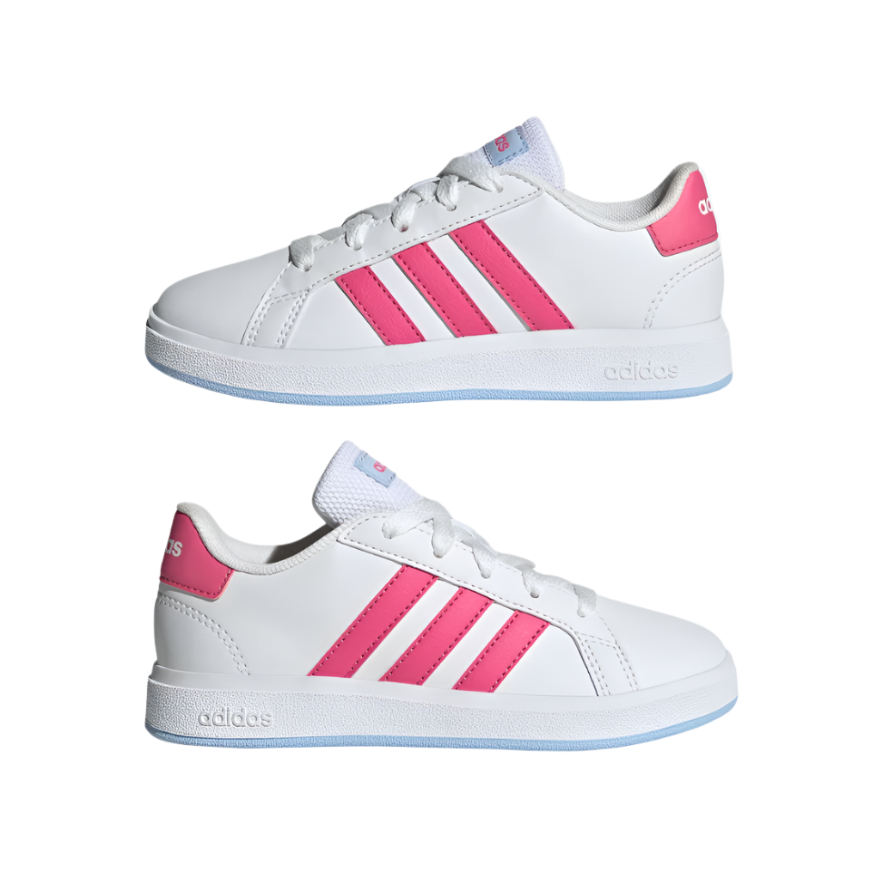 Adidas Girls Trainer Grand Court 2.0 K Cloud White/Pulse Magenta/Glow Blue