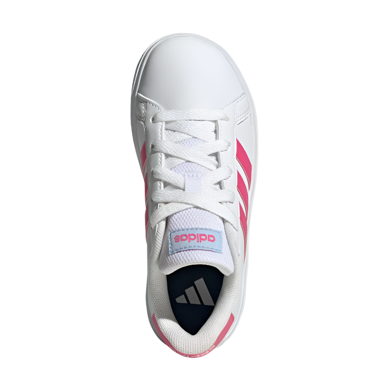 Adidas Girls Trainer Grand Court 2.0 K Cloud White/Pulse Magenta/Glow Blue