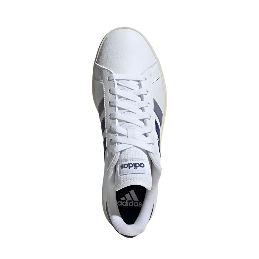Adidas Mens Trainer Grand Court Base 2.0 Cloud White/Dark Blue/Semi Lucid Blue