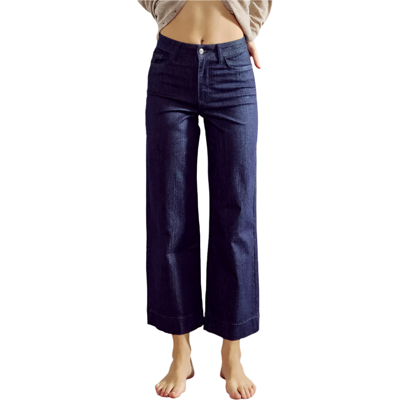 Numph Womens Jeans Paris Pant Crop Dark Denim Blue