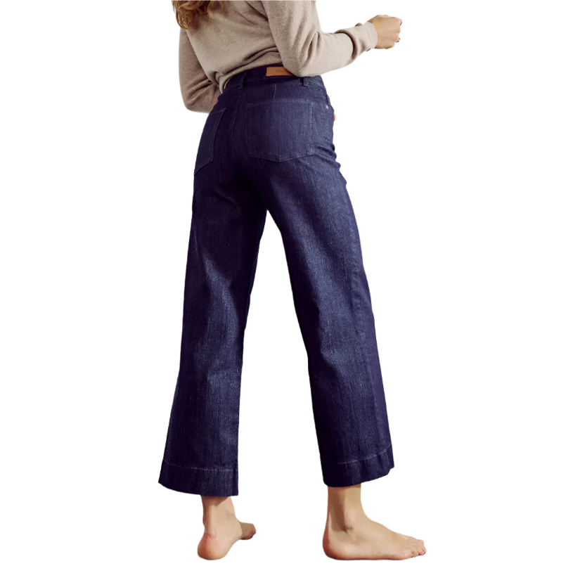 Numph Womens Jeans Paris Pant Crop Dark Denim Blue