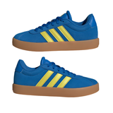 Adidas kids' blue leather lace-up trainer