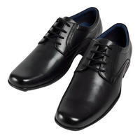 Pod men's black leather lace-up shoe