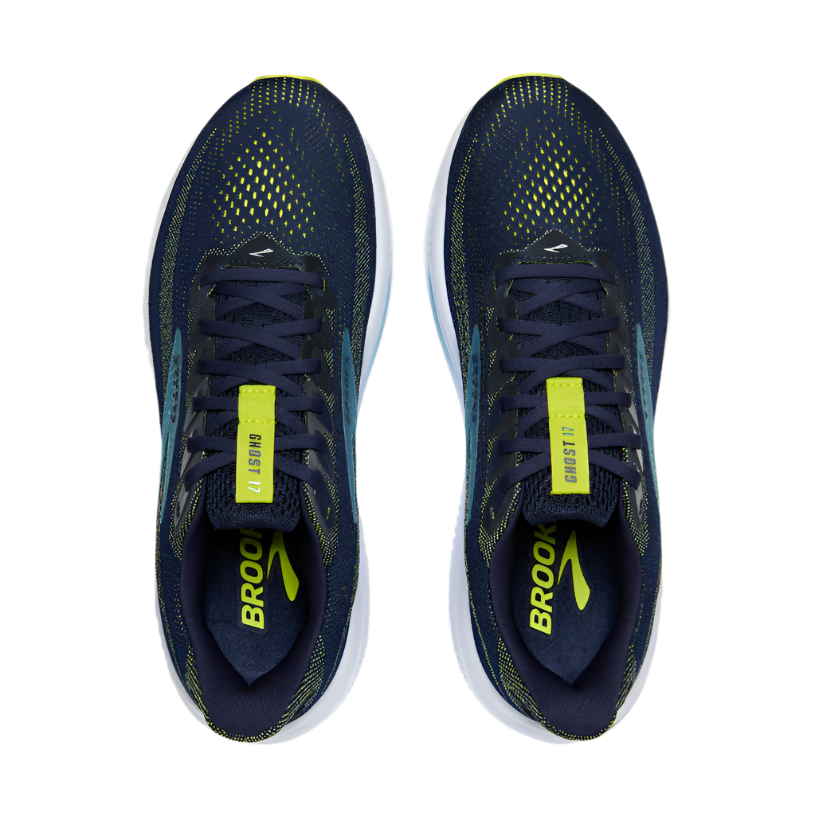 Brooks Mens Trainer Ghost 17 Peacoat/Lime/Blue