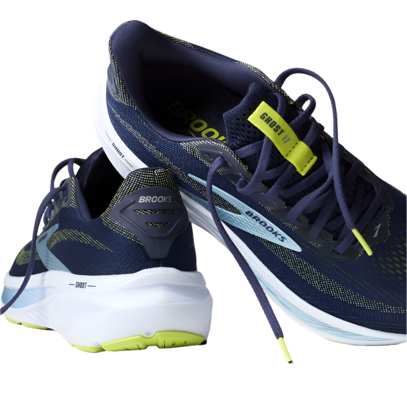Brooks Mens Trainer Ghost 17 Peacoat/Lime/Blue