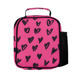 Hype Kids Lunch Bag ZSLR 333  Scribble Hearts Pink/Black