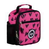 Hype Kids Lunch Bag ZSLR 333  Scribble Hearts Pink/Black