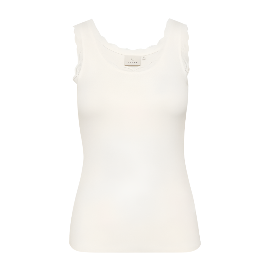 Kaffe Womens Top Omi Chalk