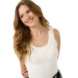 Kaffe Womens Top Omi Chalk