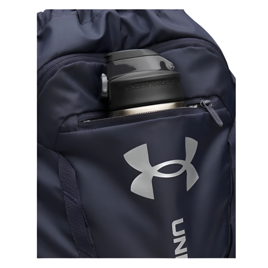 Under Armour Unisex Bag UA Hustle Sackpack Navy/Metallic Silver