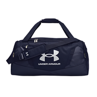 Under Armour Undeniable 5.0 medium navy and silver duffle bag, water-repellent