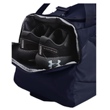 Under Armour Undeniable 5.0 medium navy and silver duffle bag, water-repellent