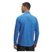Under Armour Mens Top Tech Textured ½ Zip Blue Atlantis/White