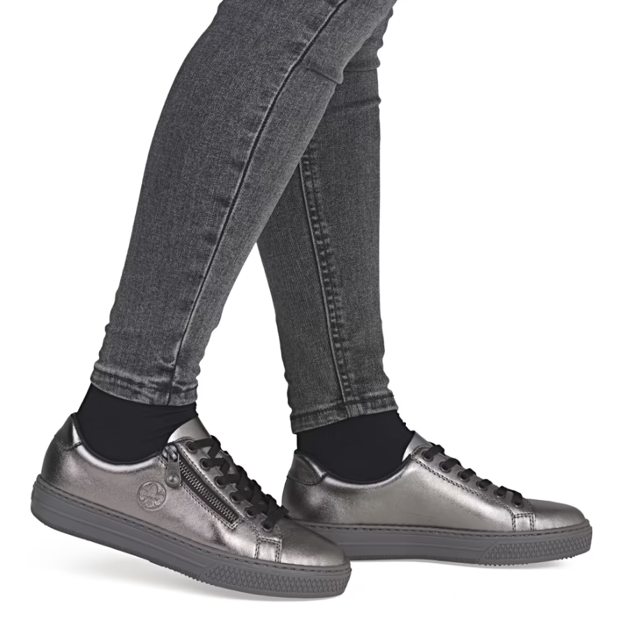 Rieker Womens Shoe L59L1-90 Silver/Platinum