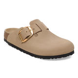 Birkenstock Womens Sandal Boston Big Buckle Tobacco Brown