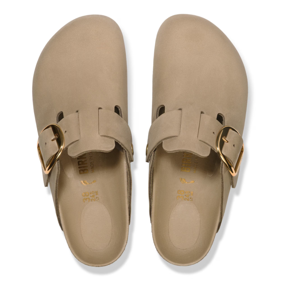 Birkenstock Womens Sandal Boston Big Buckle Tobacco Brown
