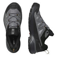 Salomon men's black leather trainer