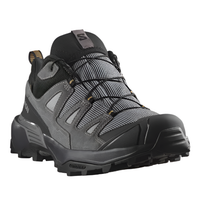 Salomon men's black leather trainer