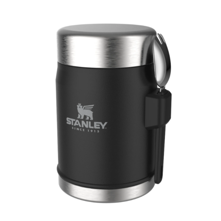 Stanley Legendary Classic Food Jar & Spork 14oz Matte Black Pebble