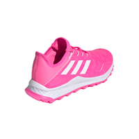 Adidas kids' white and pink lace-up trainer