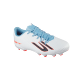 Skechers Junior Football Boot SKX_2 MG White/Turquoise/Pink