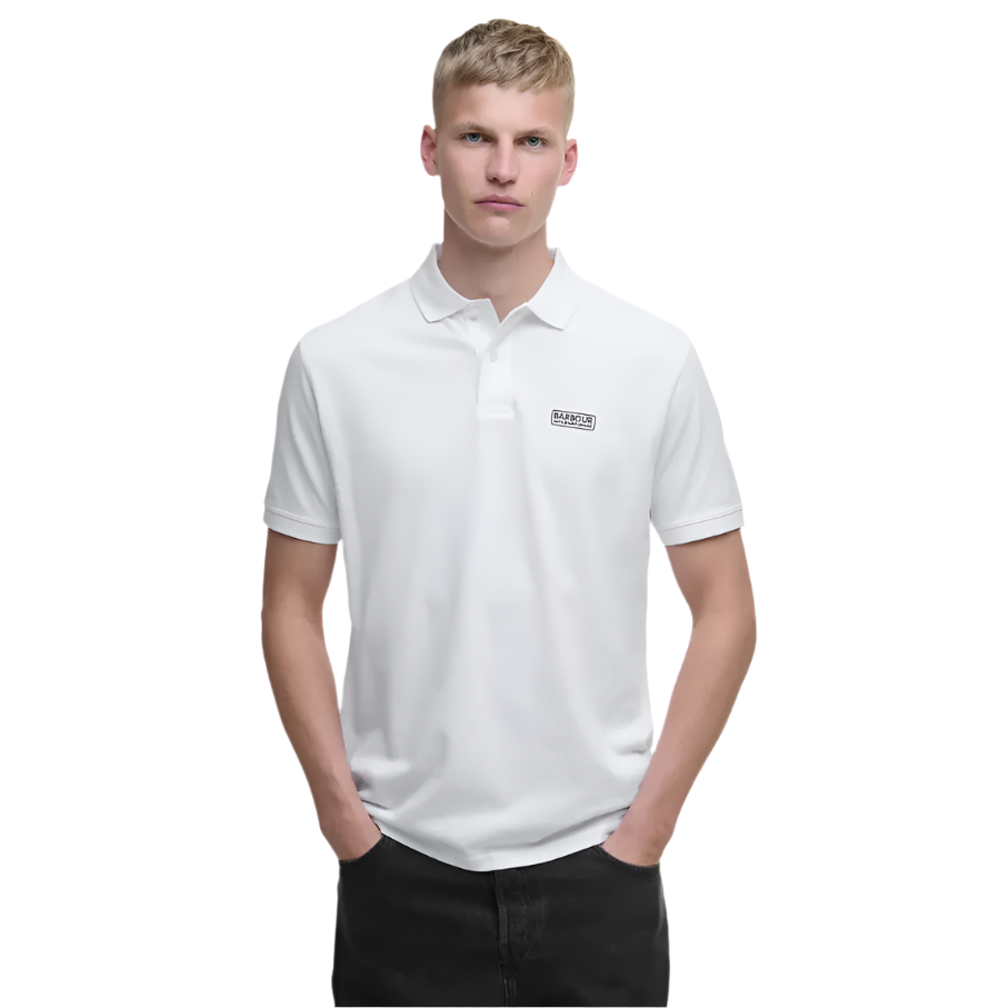 Barbour International Mens Polo Shirt Essential White