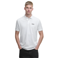 Barbour International men's white cotton polo shirt